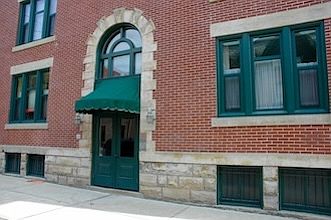 Entrance with security intercom