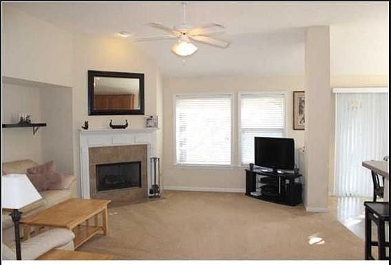 Great room _ back portion facing fenced backyard