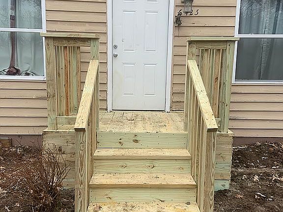 Pressure treated lumber.