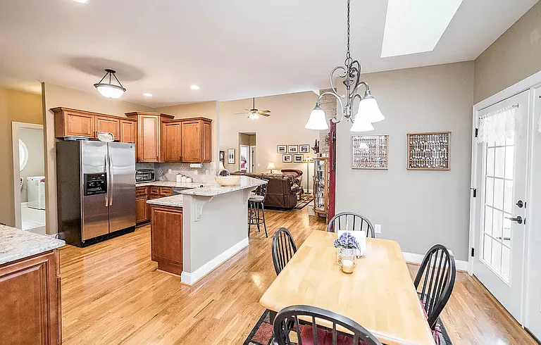View into kitchen from breakfast nook