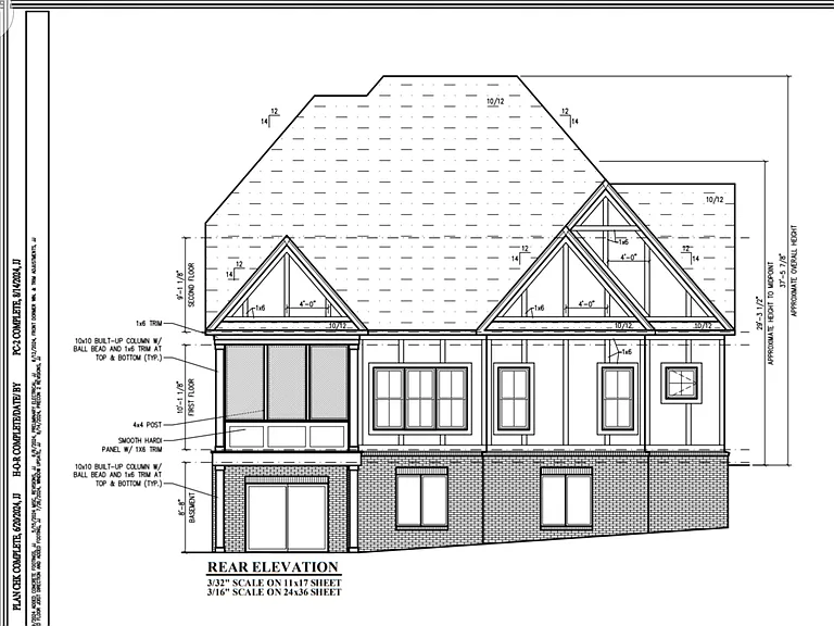 Elevation rear.