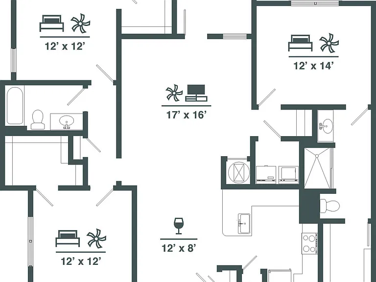 3 Bedroom | 2 Bath | 1491 SF 3 Bedroom | 2 Bath | 1491 SF
