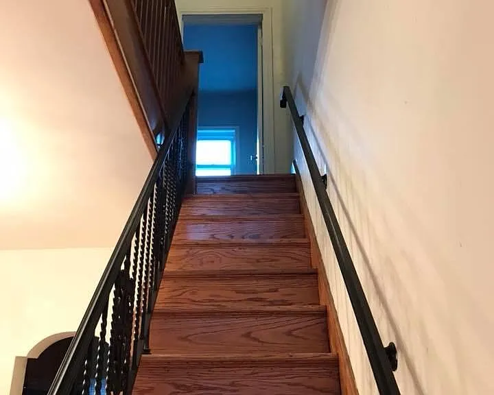 upstairs