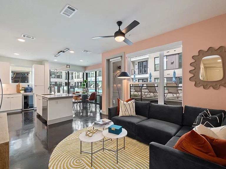 Model open Concept Living Room and Kitchen