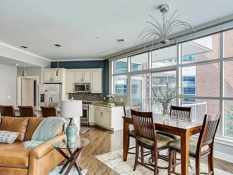Living Room with Kitchen and Dining