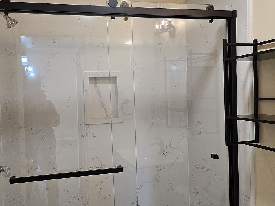 New walk in shower.