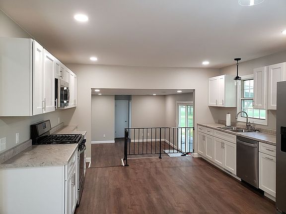 Kitchen looking into family 