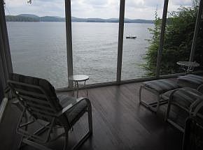 Porch appears to be over water