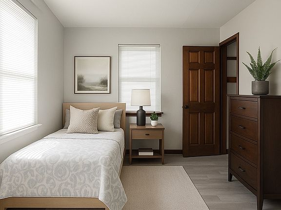 virtually staged bedroom