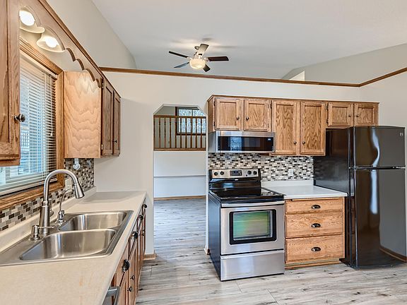 Great eat-in kitchen with a skylight for natural light.