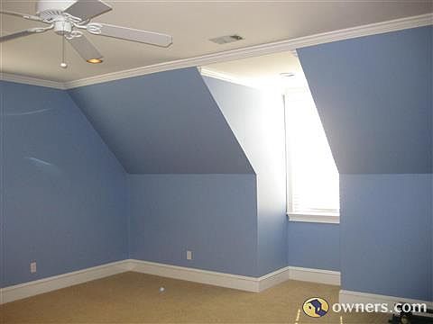 upstairs bedroom #1 with dormer detail