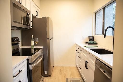 Kitchen fully stocked with cookware
