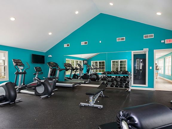 24-hour fitness center includes cardio and weight training e