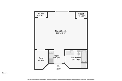 Floor plan Third Floor - Semi-furnished