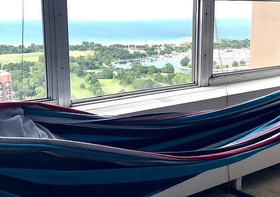 View from hammock in bedroom