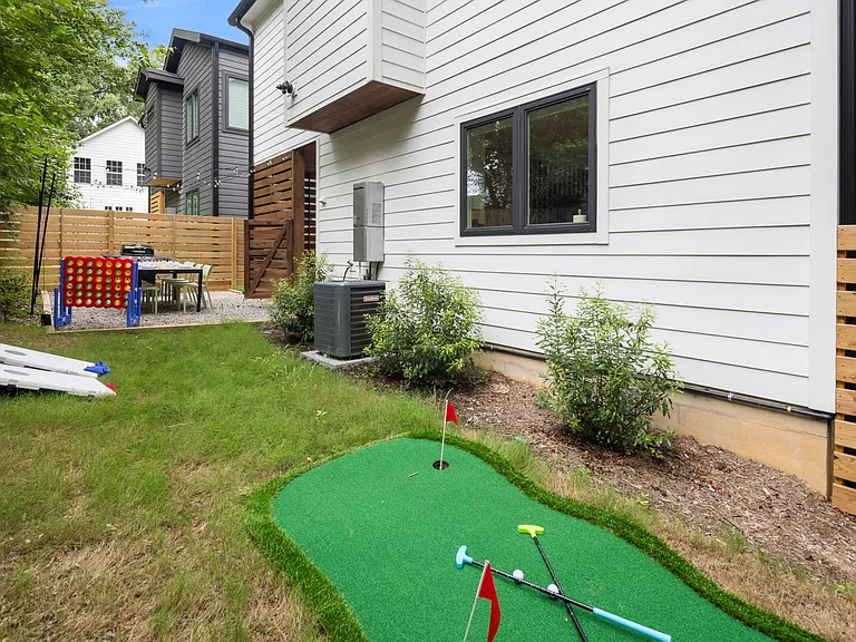 Corn hole, mini golf, connect 4