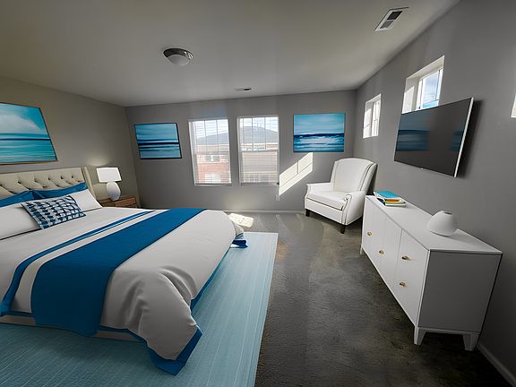 Staged photo to give a feel for the possibility, home is not furnished.