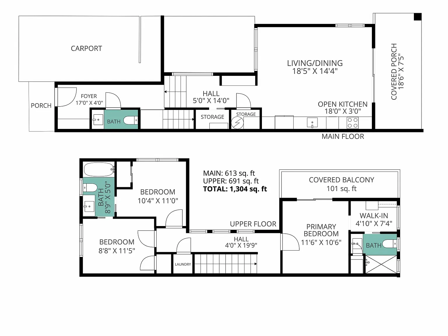 3 bed, 2.5 bath, 1304 sqft, $3,495 — Photo 2