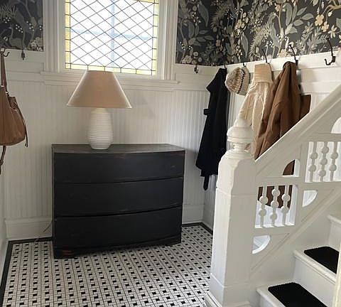 Fully Restored Victorian Entryway.