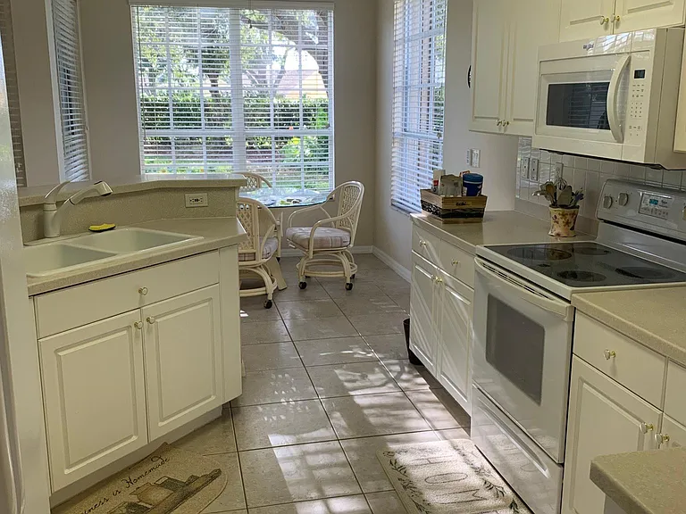 Spacious kitchen with dinette area