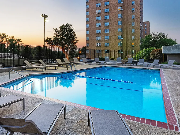 Resort-style pool with surrounding sundeck