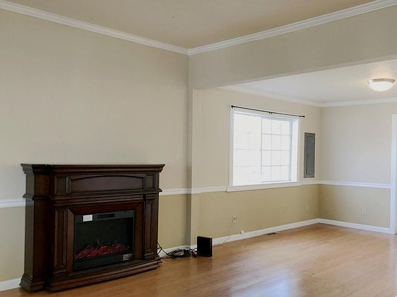 open living/dining area