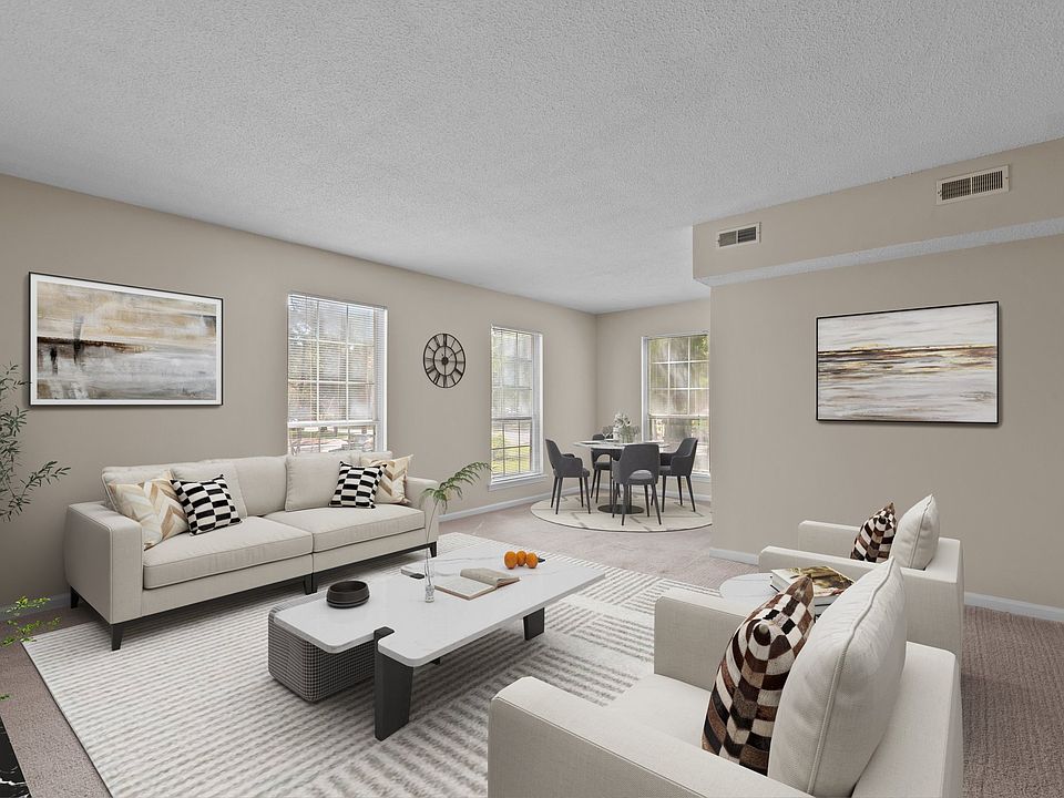 Staged photo of living area