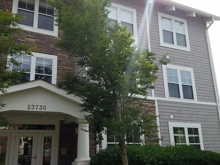 Front of the building.
