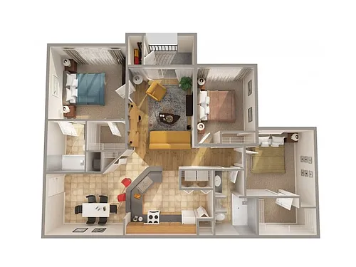 Floor plan Three Bedroom