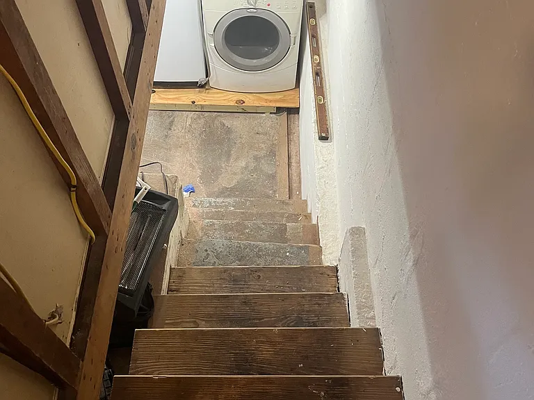 Steps to basement