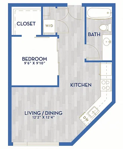 Floor plan B2 - Urban One Bed
