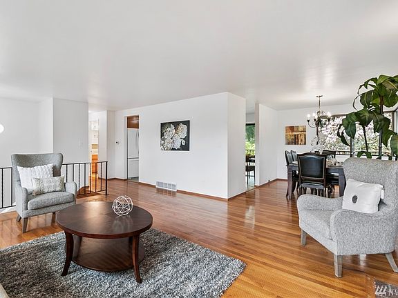 Spacious living room opens to dining area.  Perfect for entertaining.