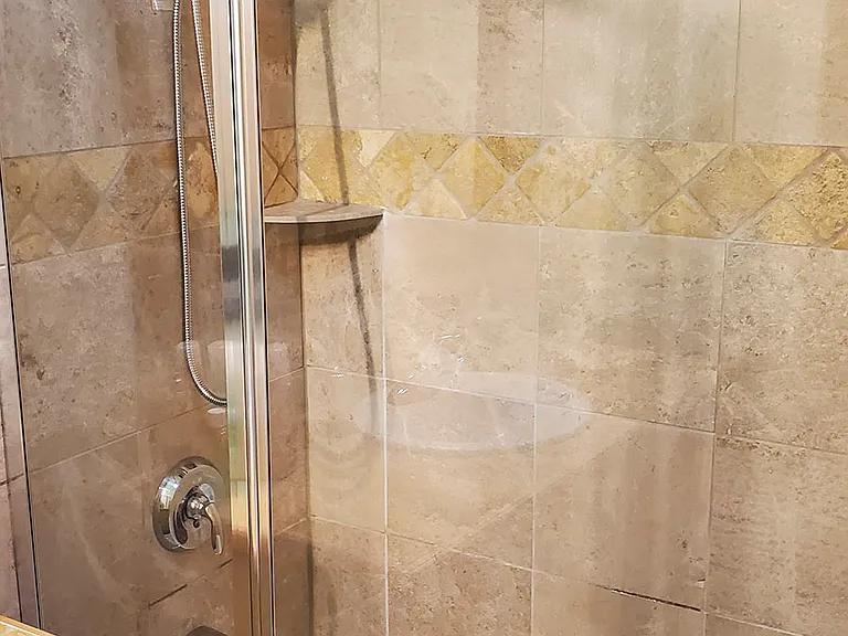Master bathroom with rainfall showerhead