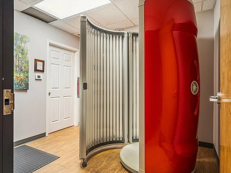 Stay tan all year long with our stand-up tanning bed.