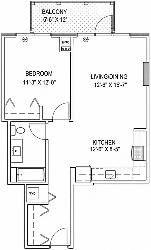 Floor plan One Bedroom a9