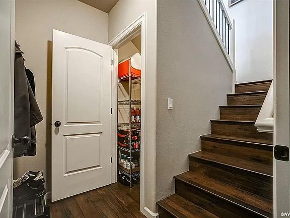 From garage to main level - pantry/storage