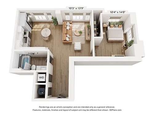Floor plan 1BR TYPE E