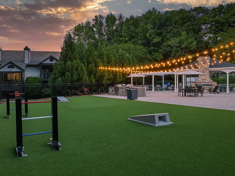 Outdoor Grilling Area with Recreation Lawn
