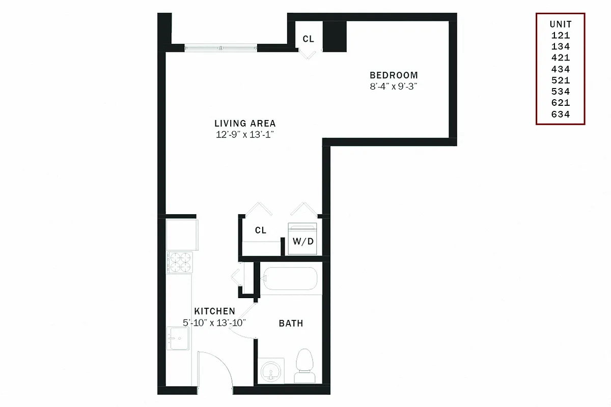 Floor plan Columbia Studio S1r
