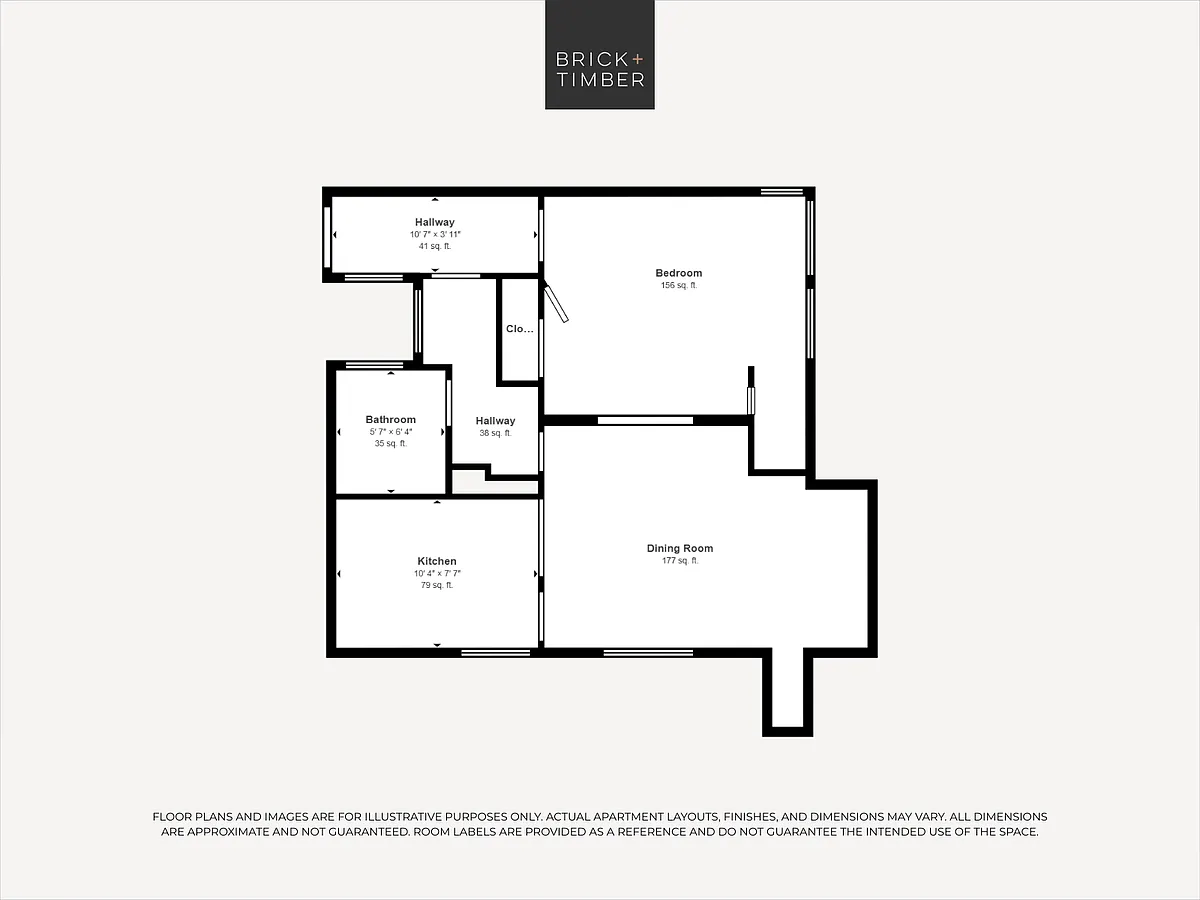 Floor plan 1 Bed 1 Bath