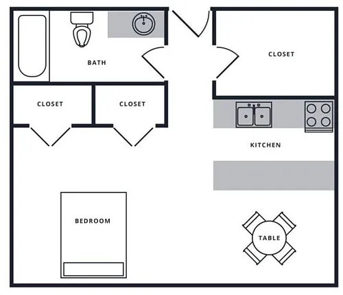 Floor plan One Bedroom