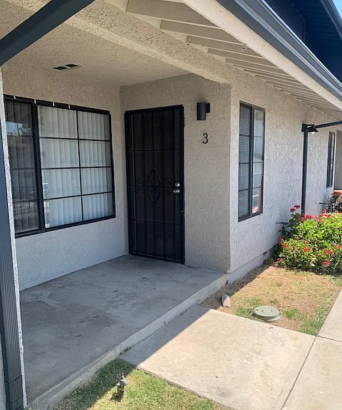 Newly painted exterior of the property