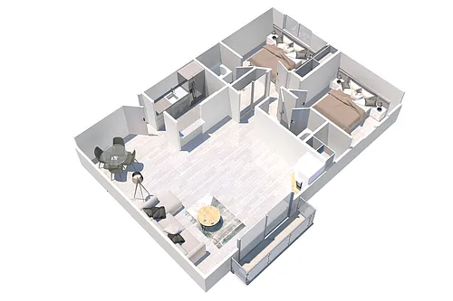Floor plan Two Bedroom