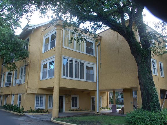 Courtyard View Showing Back Door of Unit
