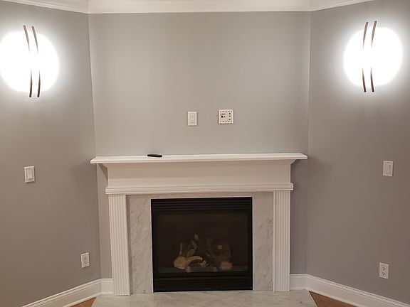 Gas fireplace in living room