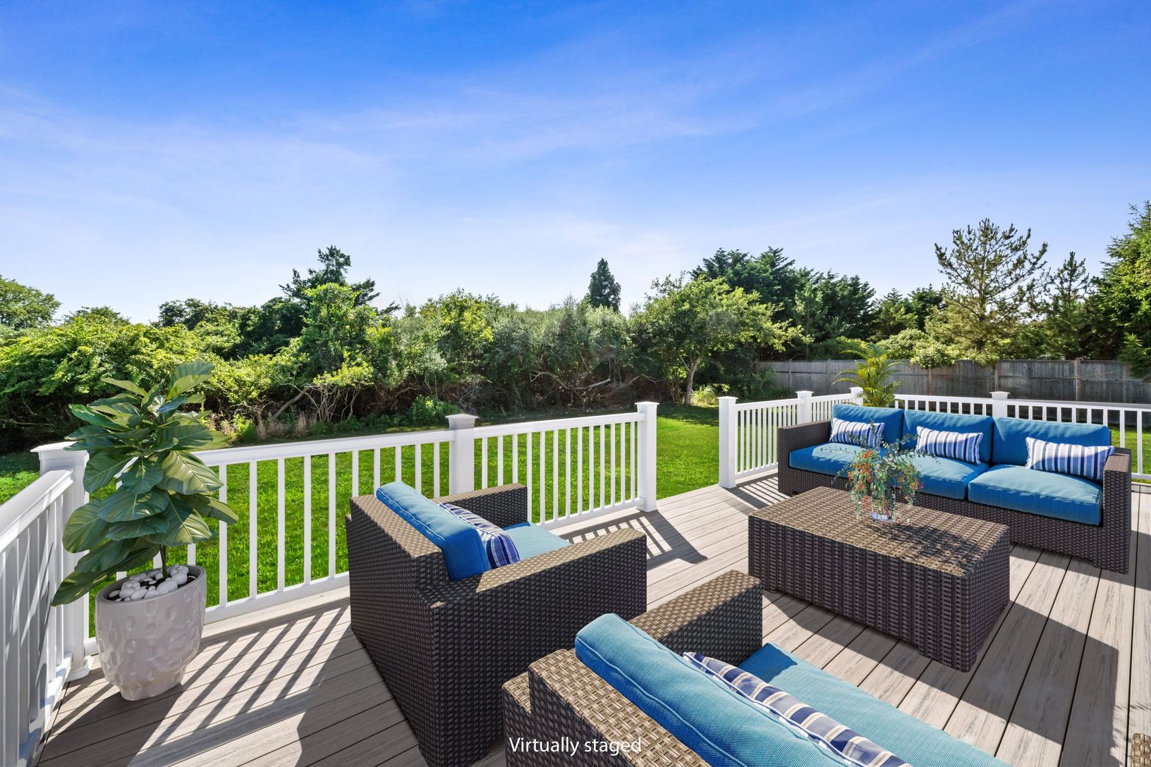 Virtually staged decking