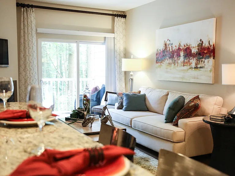 Living room and patio