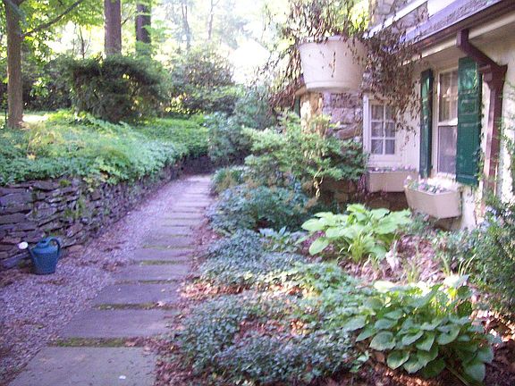 Looking down front left walk