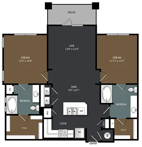 Floor plan B1 West