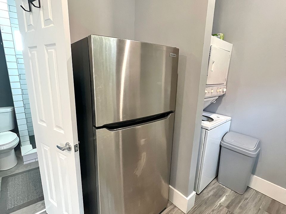 Kitchen toward bathroom